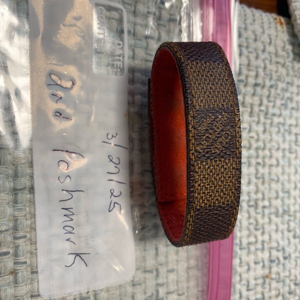 Louis Vuitton Damien  Ebene  Leather unisex wrap Bracelet